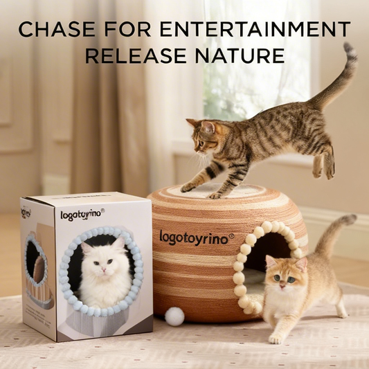 toyrino® Cat Cave Hideaway: Your Kitty’s Secret Underground Fortress | Plush Cozy Bed for Royal Naps & Spy Mission Hides