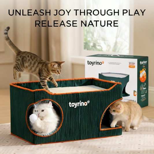 toyrino® Cozy Cat Cave: Your Feline’s Top-Secret Nap Fortress & Spy Headquarters 🐱🕵️♂️